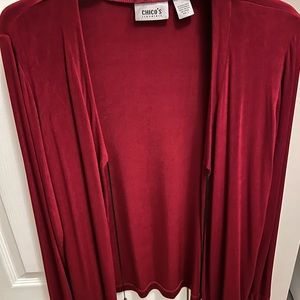 CHICO’S SIZE 1 RED TRAVELERS JACKET